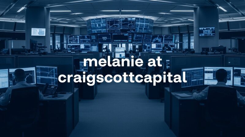 Melanie at CraigScottCapital : rôle, analyse et contexte dans le secteur financier